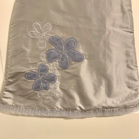 Baby Gap Gray Flowered Embroidered Stitched 2 Piece Party Dress Size 3T - Picture 4 of 12